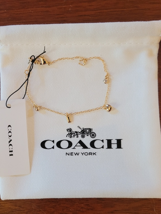 Coach Accessories - NWT COACH Gold Charm Chain Bracelet - Gold